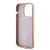 Guess iPhone 15 Pro -kuori Saffiano MagSafe - Vaaleanpunainen