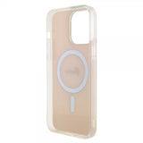 Guess iPhone 15 Pro -kuori Script MagSafe, vaaleanpunainen
