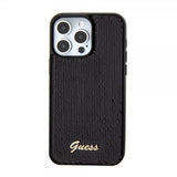 Guess iPhone 15 Pro Kuori Sequin Musta