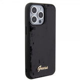 Guess iPhone 15 Pro Kuori Sequin Musta