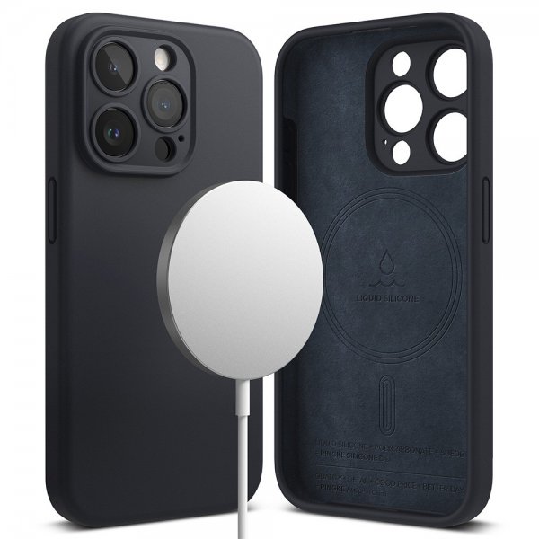 Ringke iPhone 15 Pro Kuori Silikoni Magneettinen Syvänsininen