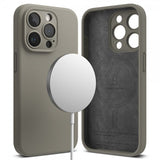 Ringke iPhone 15 Pro -silikonisuojakuori Magneettinen Harmaa