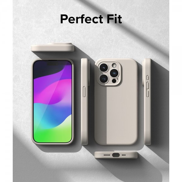 Ringke iPhone 15 Pro -silikonisuojakuori magneetilla Stone