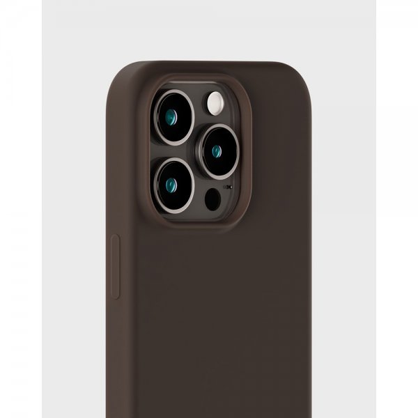 holdit iPhone 14 Pro -silikonikuori, suklaa