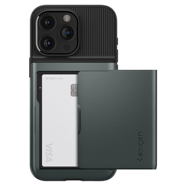 Spigen iPhone 15 Pro Kuori Slim Armor CS Abyss Green
