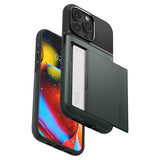 Spigen iPhone 15 Pro Kuori Slim Armor CS Abyss Green