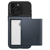 Spigen iPhone 15 Pro -suojakuori Slim Armor CS Metal Slate