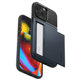 Spigen iPhone 15 Pro -suojakuori Slim Armor CS Metal Slate
