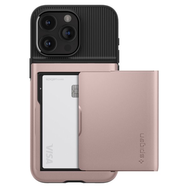 Spigen iPhone 15 Pro -suojakuori Slim Armor CS Rose Gold