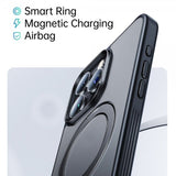 Baseus iPhone 15 Pro -suojakuori, Smart Ring -sarja, MagSafe, musta