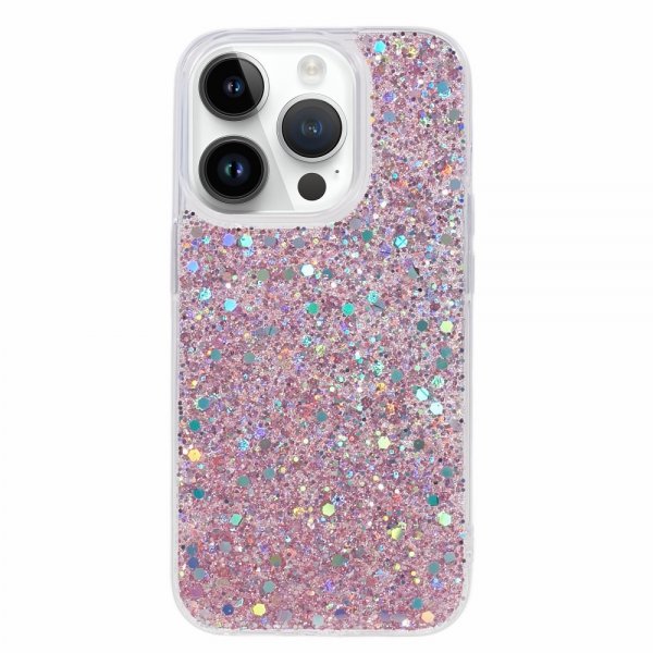 Nordic Covers iPhone 15 Pro -kuori Sparkle Series Blossom Pink