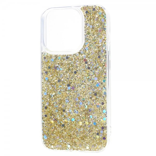 Nordic Covers iPhone 15 Pro Kuori Sparkle Series Citrine Gold