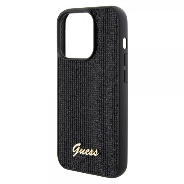 Guess iPhone 15 Pro -suojakuori, Square Mirror, musta
