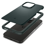 Spigen iPhone 15 Pro Thin Fit -suojakuori, Abyss Green