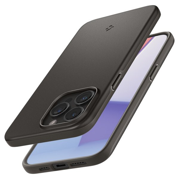 Spigen iPhone 15 Pro Thin Fit -suojakuori, Gunmetal