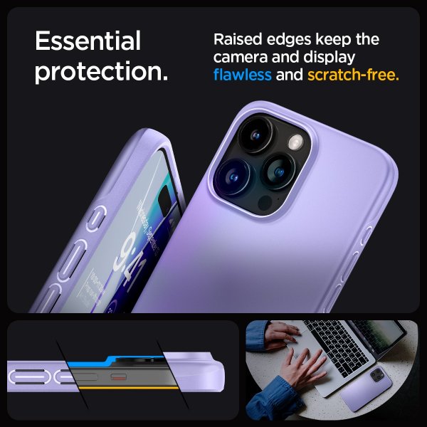 Spigen iPhone 15 Pro -suojakuori Thin Fit Iris Purple