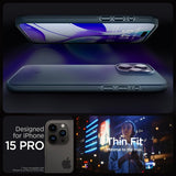 Spigen iPhone 15 Pro Thin Fit -suojakuori, Metal Slate