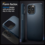 Spigen iPhone 15 Pro Thin Fit -suojakuori, Metal Slate