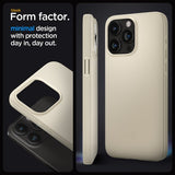 Spigen iPhone 15 Pro -suojakuori Thin Fit Mute Beige