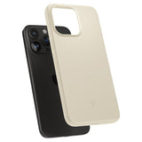 Spigen iPhone 15 Pro -suojakuori Thin Fit Mute Beige