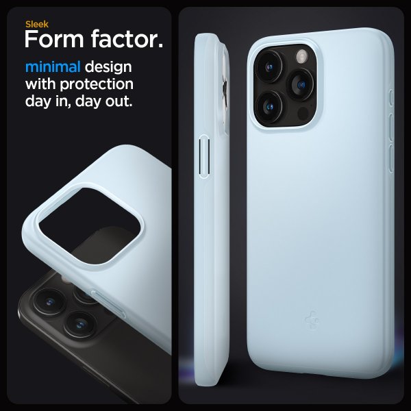 Spigen iPhone 15 Pro -suojakuori, Thin Fit, Mute Blue