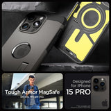 Spigen iPhone 15 Pro Kuori Tough Armor MagFit Gunmetal