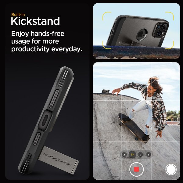 Spigen iPhone 15 Pro Kuori Tough Armor MagFit Gunmetal