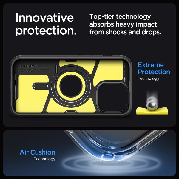 Spigen iPhone 15 Pro -suojakuori Tough Armor MagFit Musta