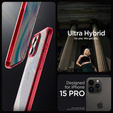 Spigen iPhone 15 Pro -suojakuori Ultra Hybrid Deep Red