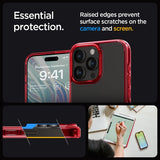 Spigen iPhone 15 Pro -suojakuori Ultra Hybrid Deep Red