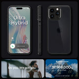 Spigen iPhone 15 Pro -suojakuori Ultra Hybrid Frost Black