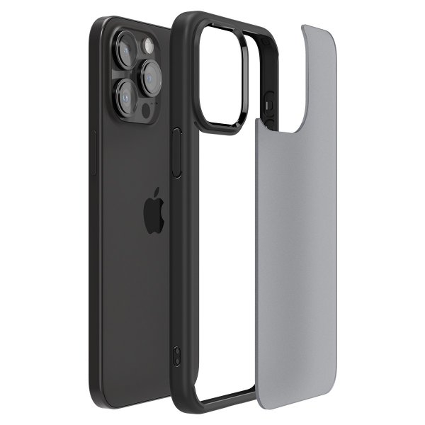Spigen iPhone 15 Pro -suojakuori Ultra Hybrid Frost Black