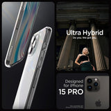 Spigen iPhone 15 Pro Kuori Ultra Hybrid Frost Clear