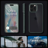 Spigen iPhone 15 Pro -suojakuori Ultra Hybrid Frost Green