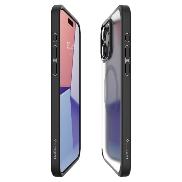 Spigen iPhone 15 Pro -suojakuori Ultra Hybrid MagFit Frost Black