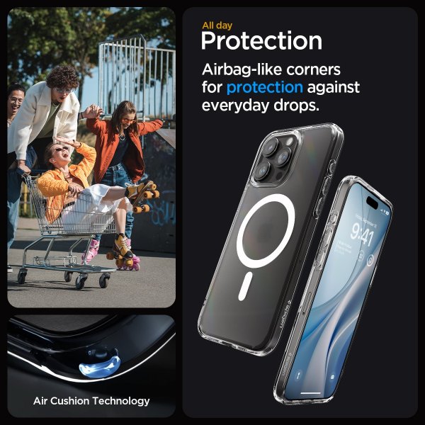 Spigen iPhone 15 Pro Kuori Ultra Hybrid MagFit Frost Clear