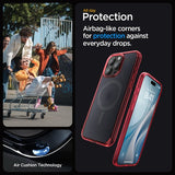 Spigen iPhone 15 Pro -suojakuori Ultra Hybrid MagFit Frost Deep Red