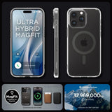 Spigen iPhone 15 Pro Ultra Hybrid MagFit -suojakuori, grafiitti
