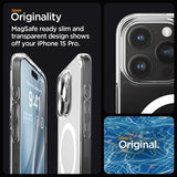 Spigen iPhone 15 Pro Ultra Hybrid MagFit -suojakuori, valkoinen