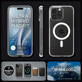 Spigen iPhone 15 Pro Ultra Hybrid MagFit -suojakuori, valkoinen