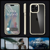 Spigen iPhone 15 Pro Ultra Hybrid Suojakuori Mute Beige