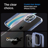 Spigen iPhone 15 Pro Ultra Hybrid Sky Crystal -suojakuori