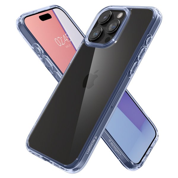 Spigen iPhone 15 Pro Ultra Hybrid Sky Crystal -suojakuori