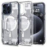 Spigen iPhone 15 Pro -suojakuori Ultra Hybrid Zero One MagFit, valkoinen