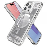 Spigen iPhone 15 Pro -suojakuori Ultra Hybrid Zero One MagFit, valkoinen