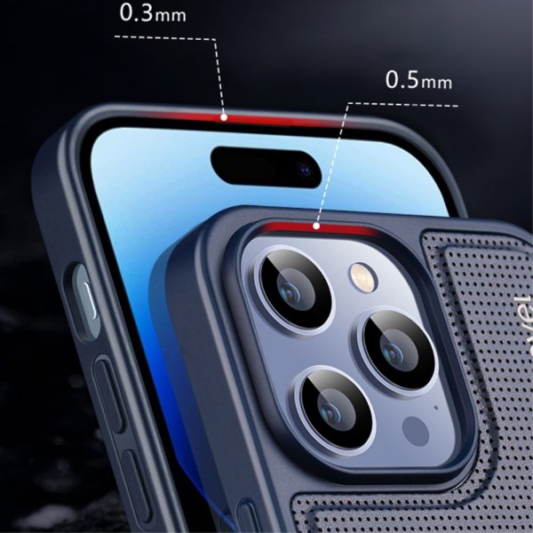 X-Level iPhone 15 Pro -suojakuori V-shape Sininen