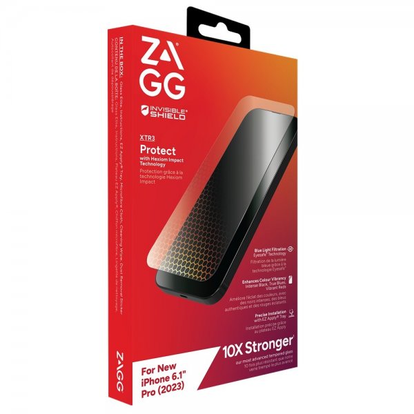 ZAGG InvisibleShield iPhone 15 Pro -näytönsuoja Glass XTR3