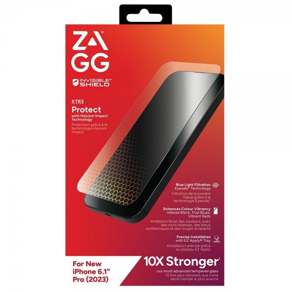 ZAGG InvisibleShield iPhone 15 Pro -näytönsuoja Glass XTR3