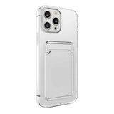 iPhone 15 Pro - Suojakuori korttipaikalla, iskunkestävä, läpinäkyvä