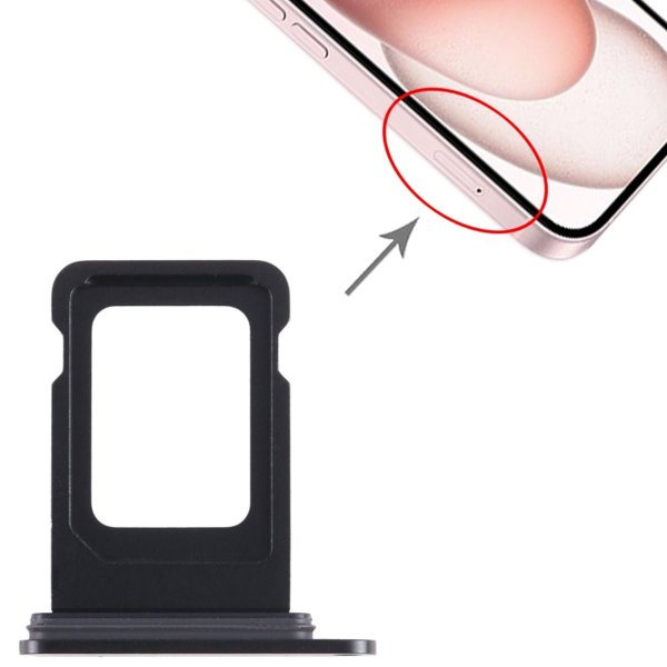 iPhone 15 SIM-kortin pidike – musta